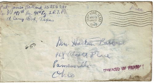 Postal Incident - 1945 USA flood cover